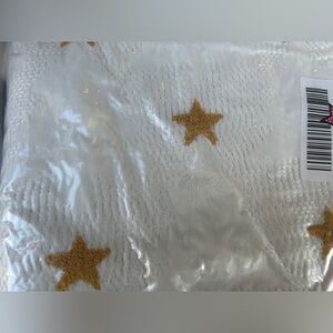 White Blanket with Gold Stars